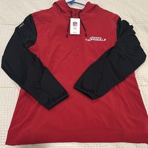 NFL Arizona Cardinals Football Red and Black On Field Apparel Windbreaker Jacket